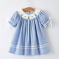 Blue Princess Character Smocked Dress Rylee Faith
