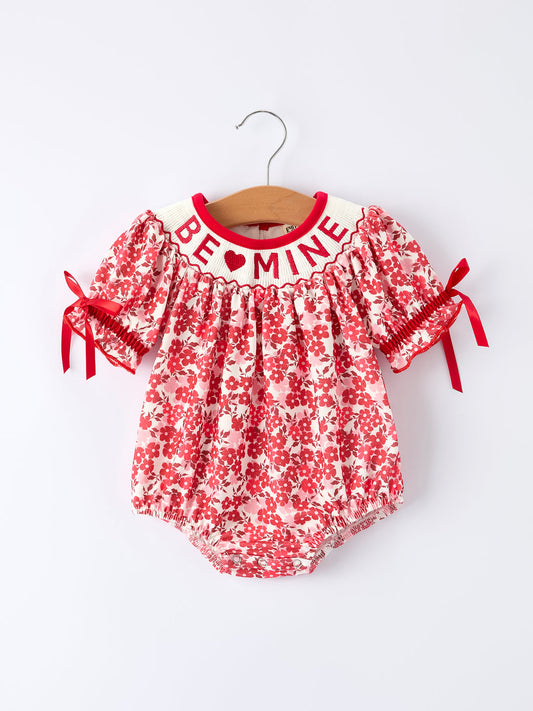 Valentine's Be Mine Girl Romper Rylee Faith