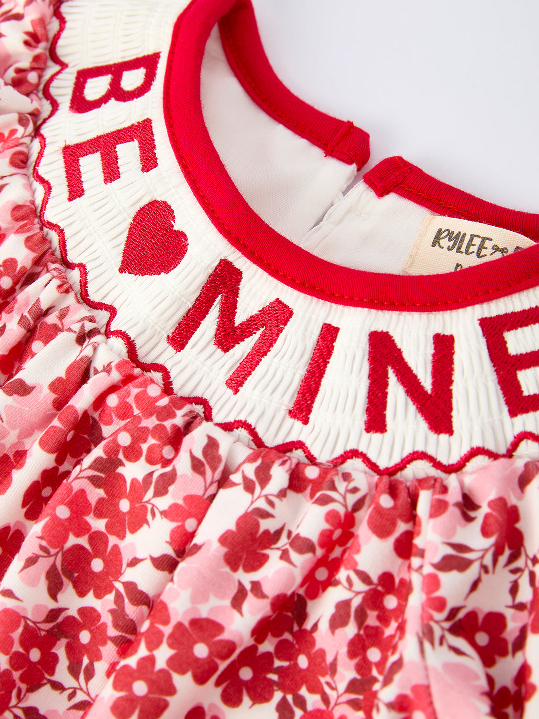 Valentine's Be Mine Girl Romper Rylee Faith