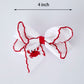 Crab Embroidered Girls Hairpin Bow 4 inches Rylee Faith