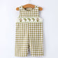 Green Plaid Fish Embroidered Baby Boy Smocked Romper Rylee Faith