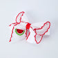 Watermelon Embroidered Girls Hairpin 4.3 Inches - Red Rylee Faith