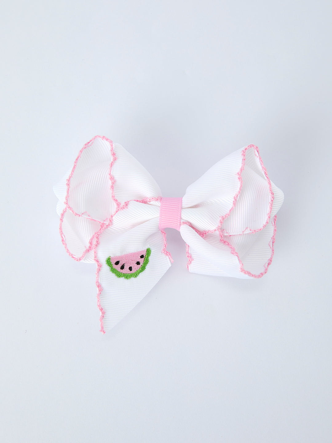 Watermelon Embroidered Girls Hairpin 4.3 Inches - Pink Rylee Faith