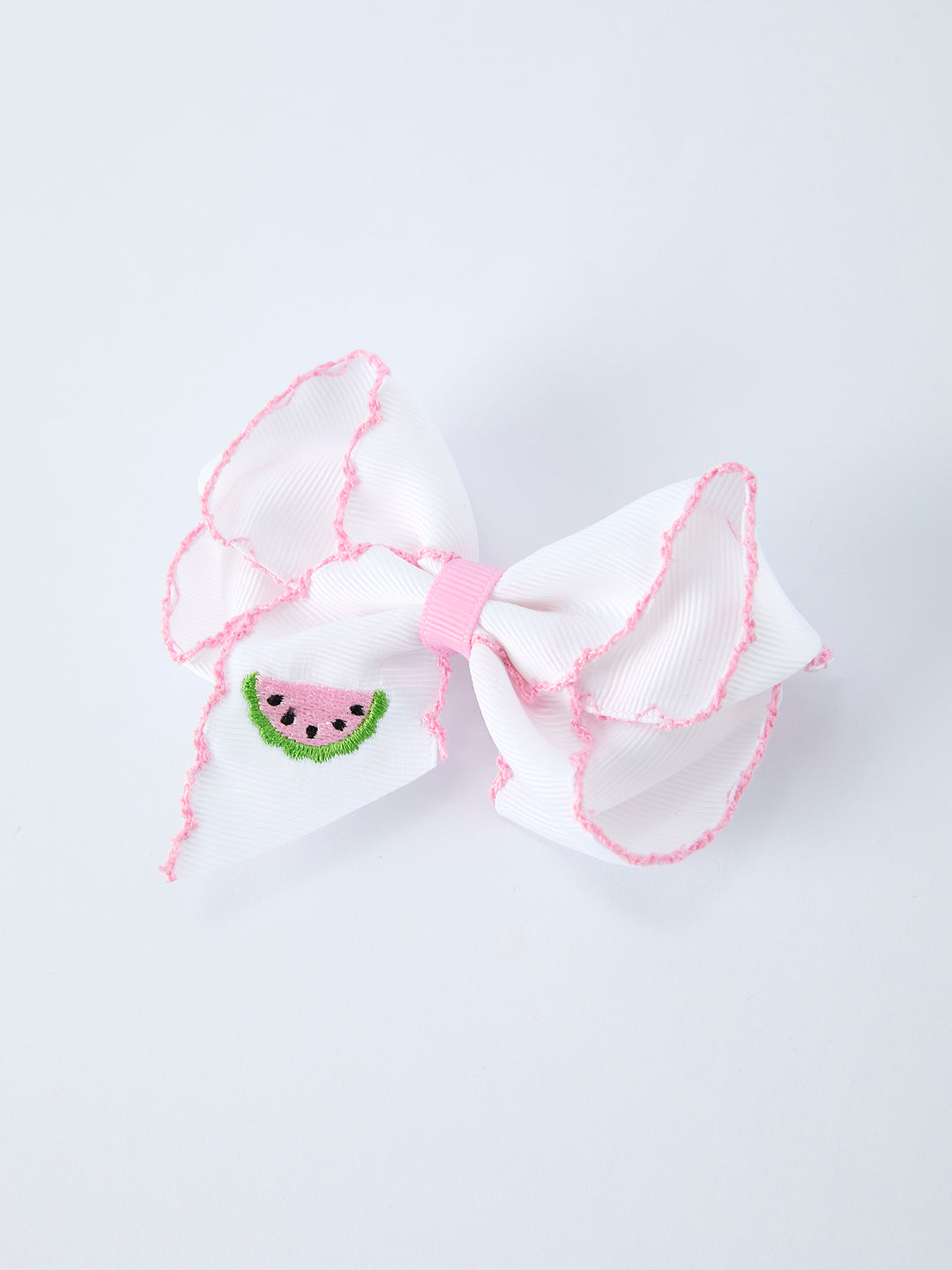 Watermelon Embroidered Girls Hairpin 4.3 Inches - Pink Rylee Faith