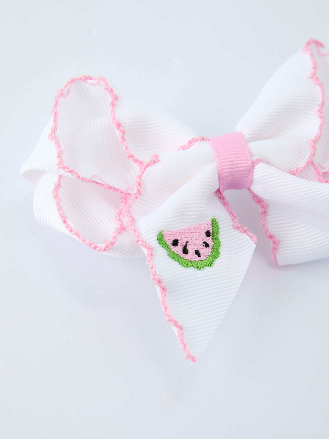Watermelon Embroidered Girls Hairpin 4.3 Inches - Pink Rylee Faith