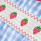 Baby Boy Summer Strawberry Embroidered Smocked Romper Rylee Faith