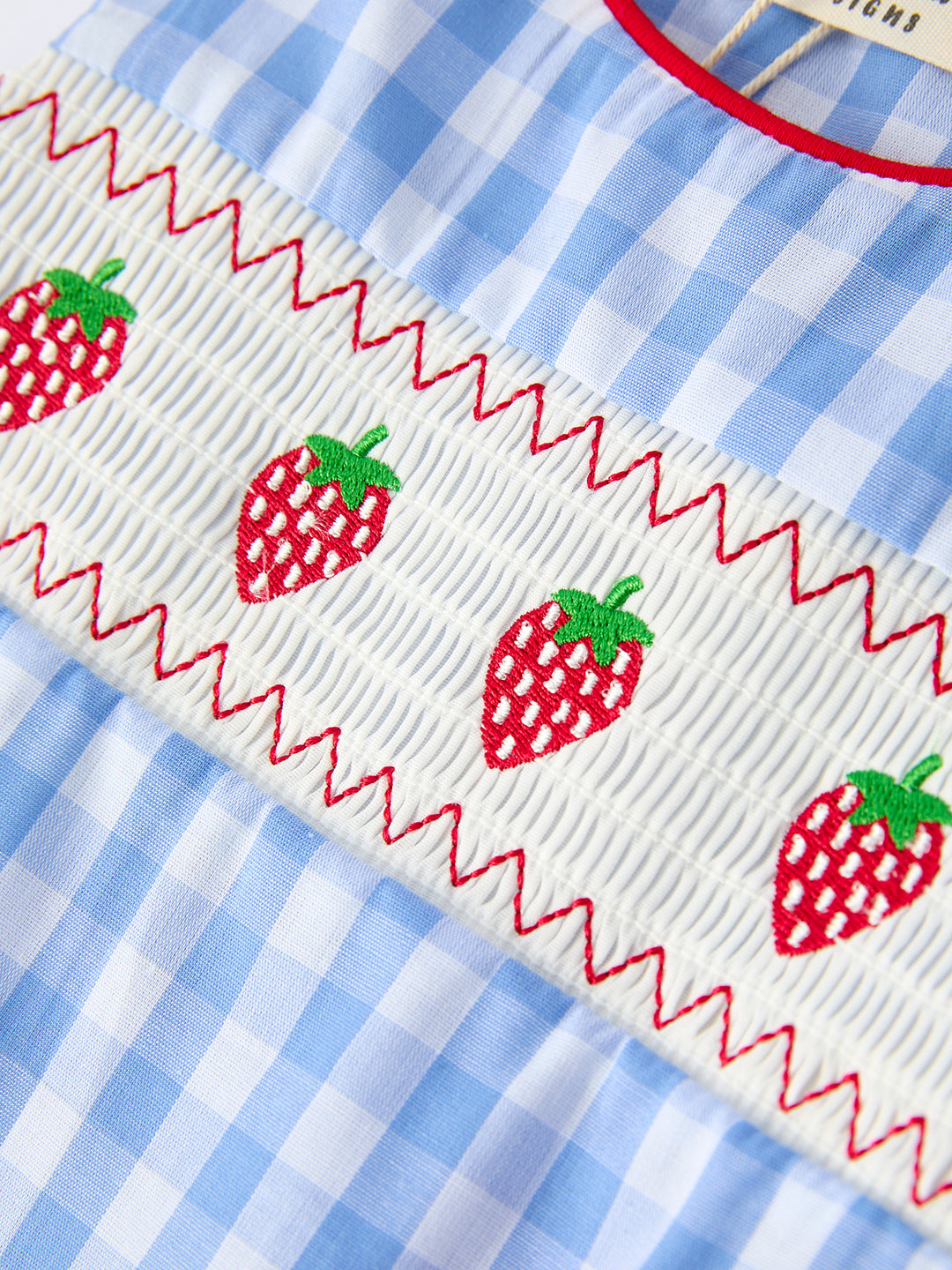 Baby Boy Summer Strawberry Embroidered Smocked Romper Rylee Faith