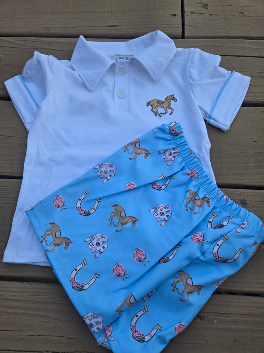 Derby Boys Short Set Honeydew