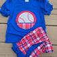 Baseball Girls Short Set Honeydew