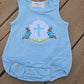 Bunny Cross Boy Romper Honeydew