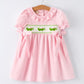 Girls Summer Crocodile Embroidered Smocked Dress Rylee Faith