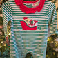 Santa Paws Ruffle Romper Smock Candy