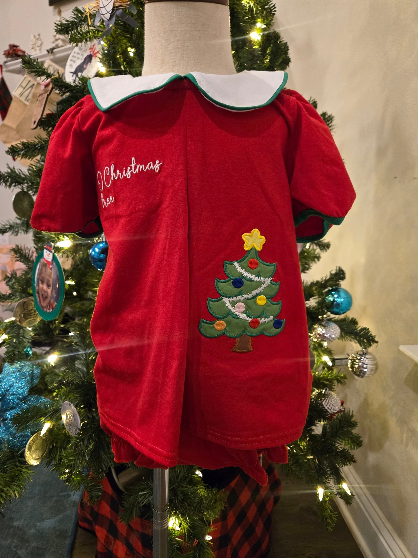 O' Christmas Tree Bloomer Set Honeydew