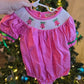 Pink Christmas Tree Smocked Bubble Rylee Faith