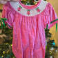 Pink Christmas Tree Smocked Dress Rylee Faith
