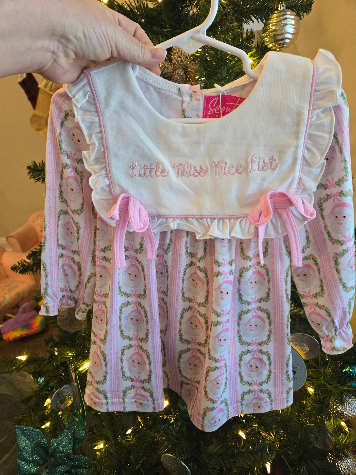 Little Miss Nice List Dress Scout and Holland