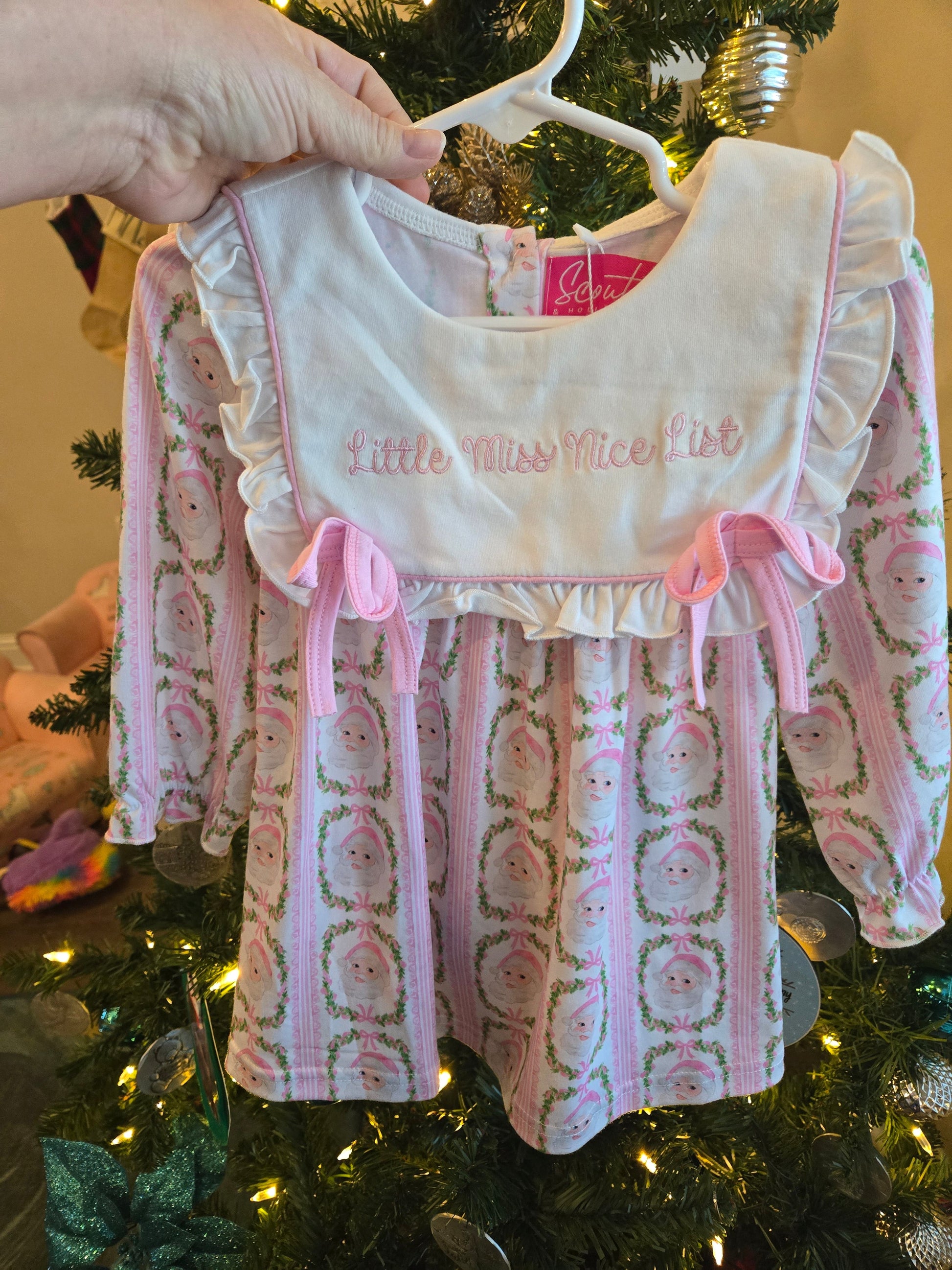 Little Miss Nice List Dress Scout and Holland