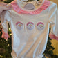 Pink Santa Claus Embroidery Girl Romper Honeydew