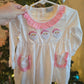Pink Santa Claus Embroidery Ruffle Dress Honeydew