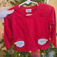 Red Santa Applique Boy Top Honeydew