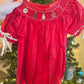 Cookies and Santa Red Smocked Dress Rylee Faith