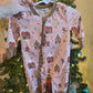 Pink Christmas Gingerbread Girl Romper Honeydew