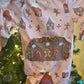 Pink Christmas Gingerbread Girl Romper Honeydew
