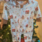 Blue Christmas Gingerbread Boy Romper Honeydew