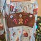 Blue Christmas Gingerbread Boy Pants Set Honeydew