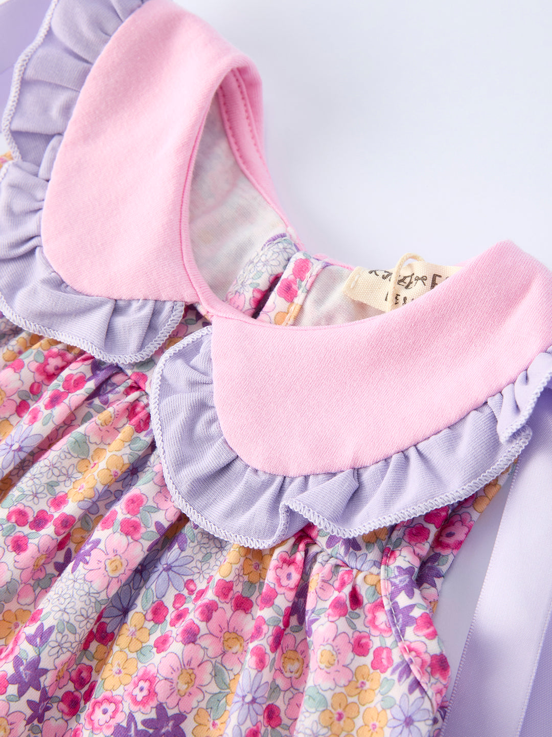 Spring Purple Floral Bow Ruffle Bloomer Set southernsweetpea