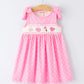 Summer Dessert Smocked Embroidered Pink Dress Rylee Faith