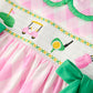 Spring Golf Embroidered Baby Girls Smocked Bow Bloomer Set Rylee Faith