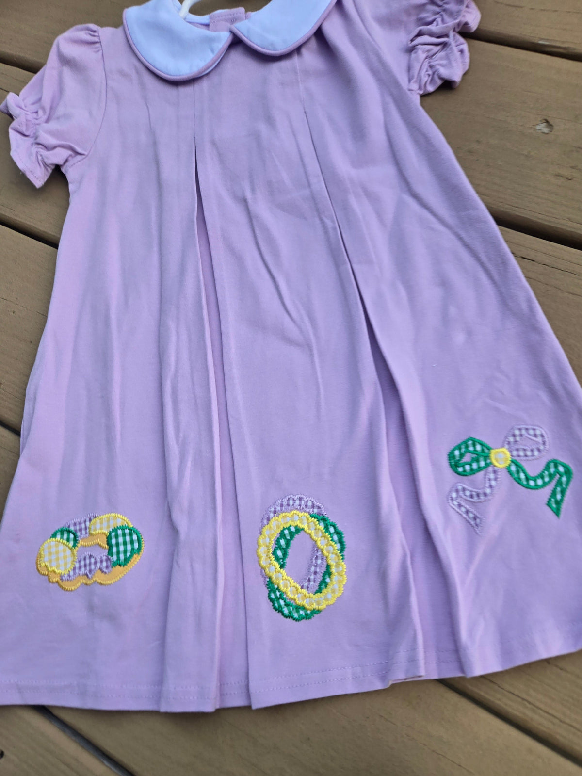 Mardi Gras Pleat Dress Smock Candy