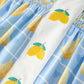 Summer Lemon Print Girls Puff Sleeve Bloomer Set Rylee Faith
