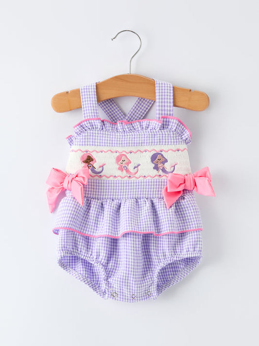 Ocean Fantasy Embroidery Baby Girls Romper Rylee Faith