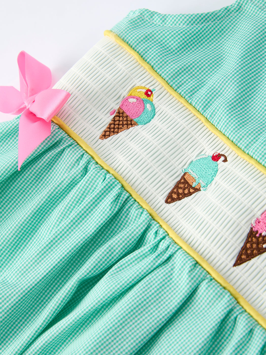 Ice Cream Embroidered Girl Dress Rylee Faith