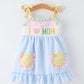 I Love Mom Color Block Seersucker Dress Rylee Faith