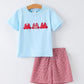 Crab Applique Boy Top and Plaid Shorts Set Rylee Faith