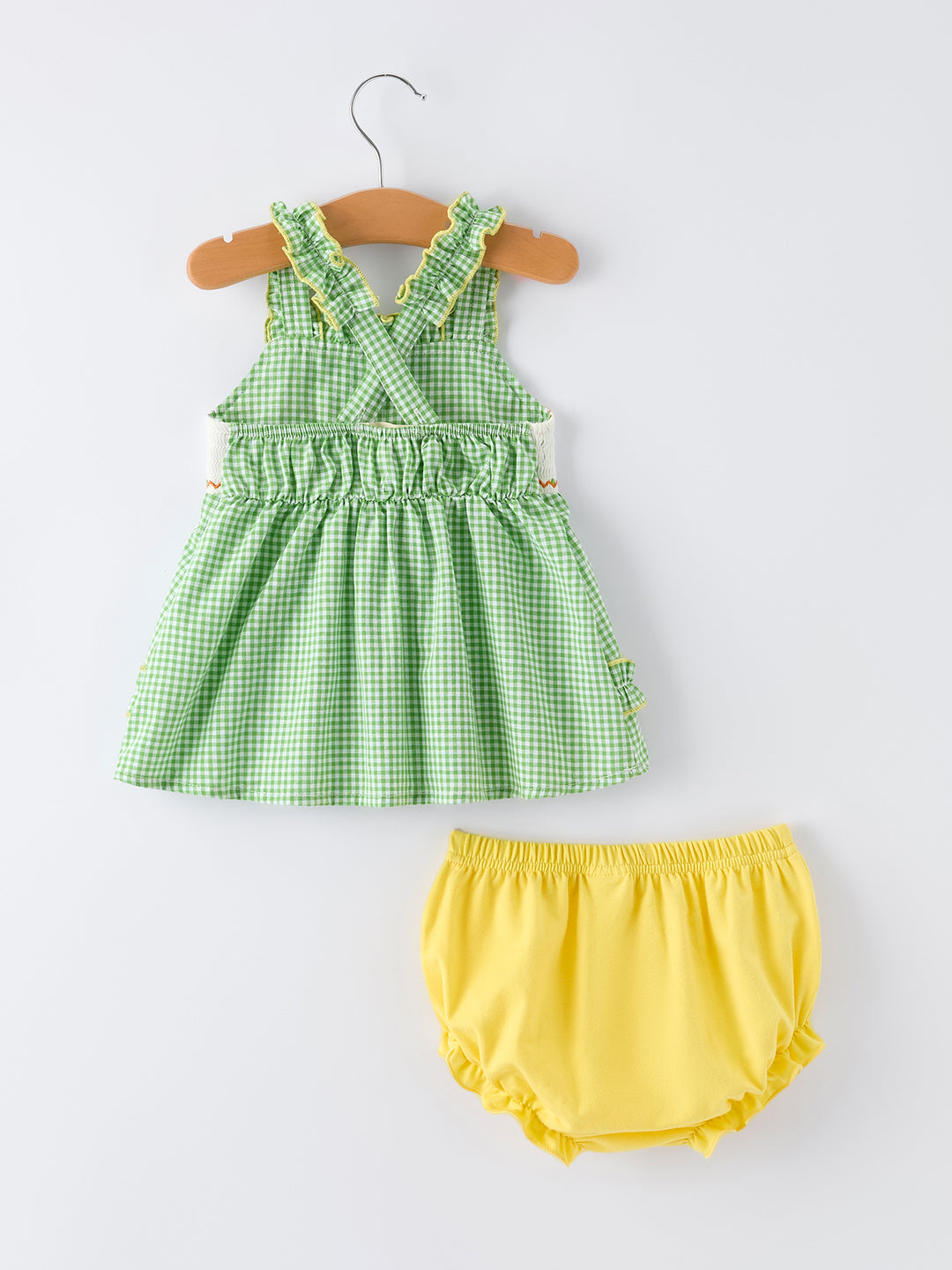 Spring Turtle Smocked Baby Girls Bloomer Set Rylee Faith