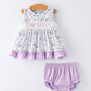 I Love Daddy Purple Floral Bloomer Set southernsweetpea