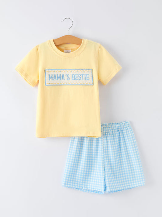 Mama's Bestie Girl Boy Short Set Rylee Faith