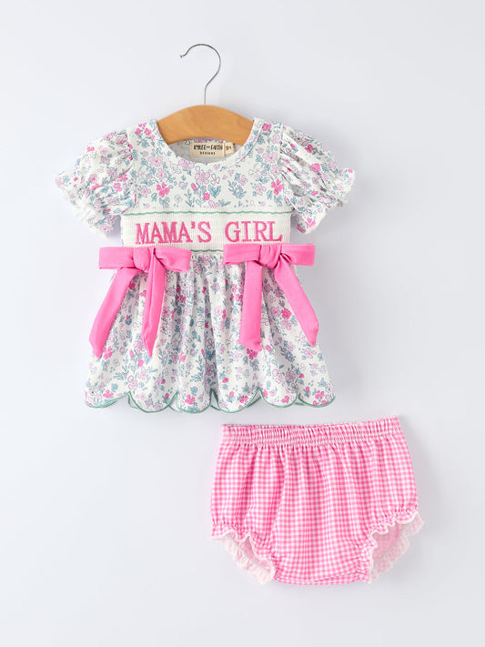 Mama's Girl Pink Floral Bloomer Set Rylee Faith