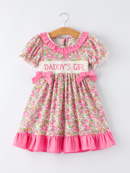 Daddy's Girl Pink Floral Dress Rylee Faith