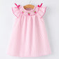 Strawberry Smocked Girl Dress Bow Ruffle Rylee Faith