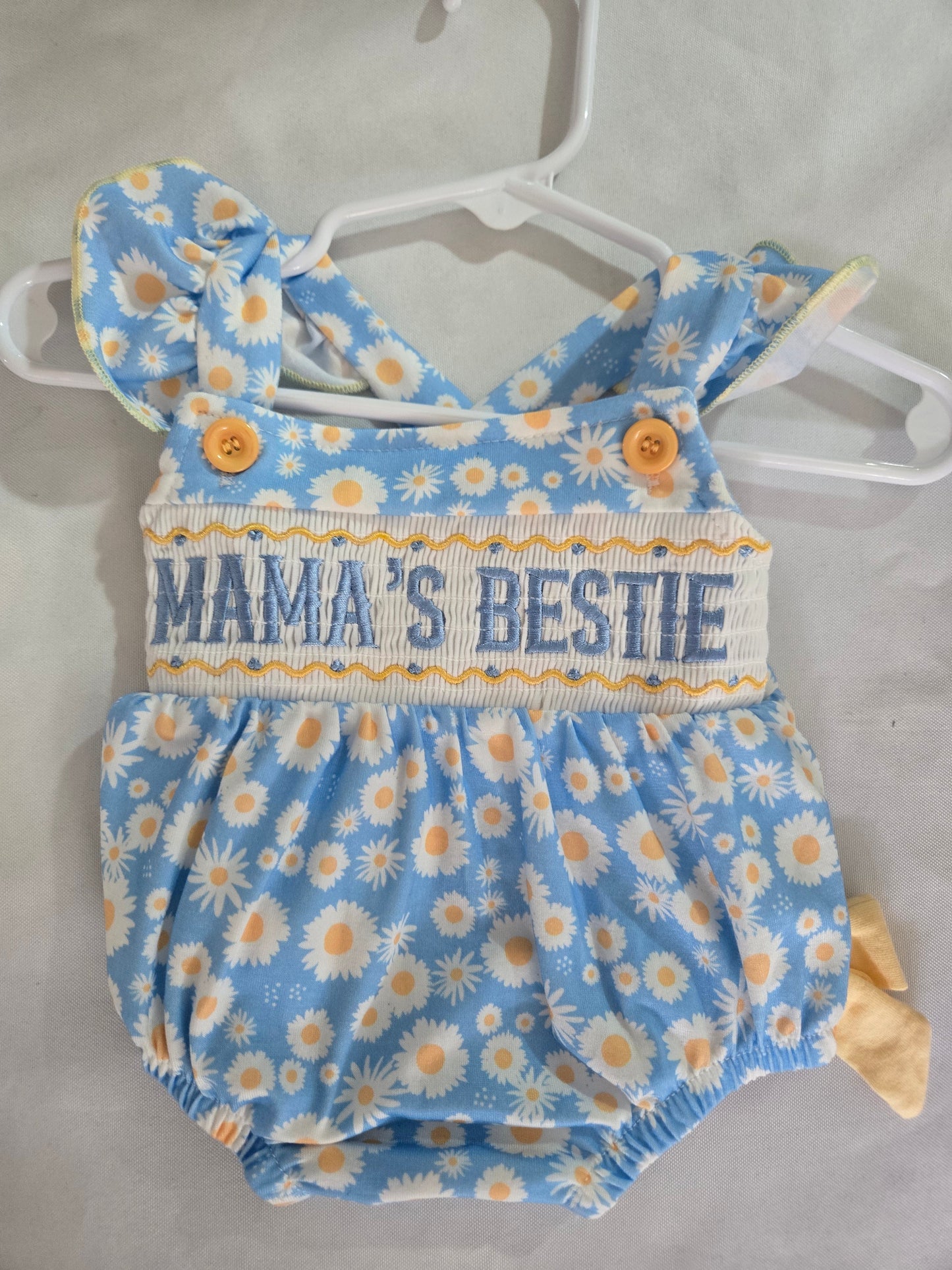 Mama's Bestie Girl Daisy Romper Rylee Faith