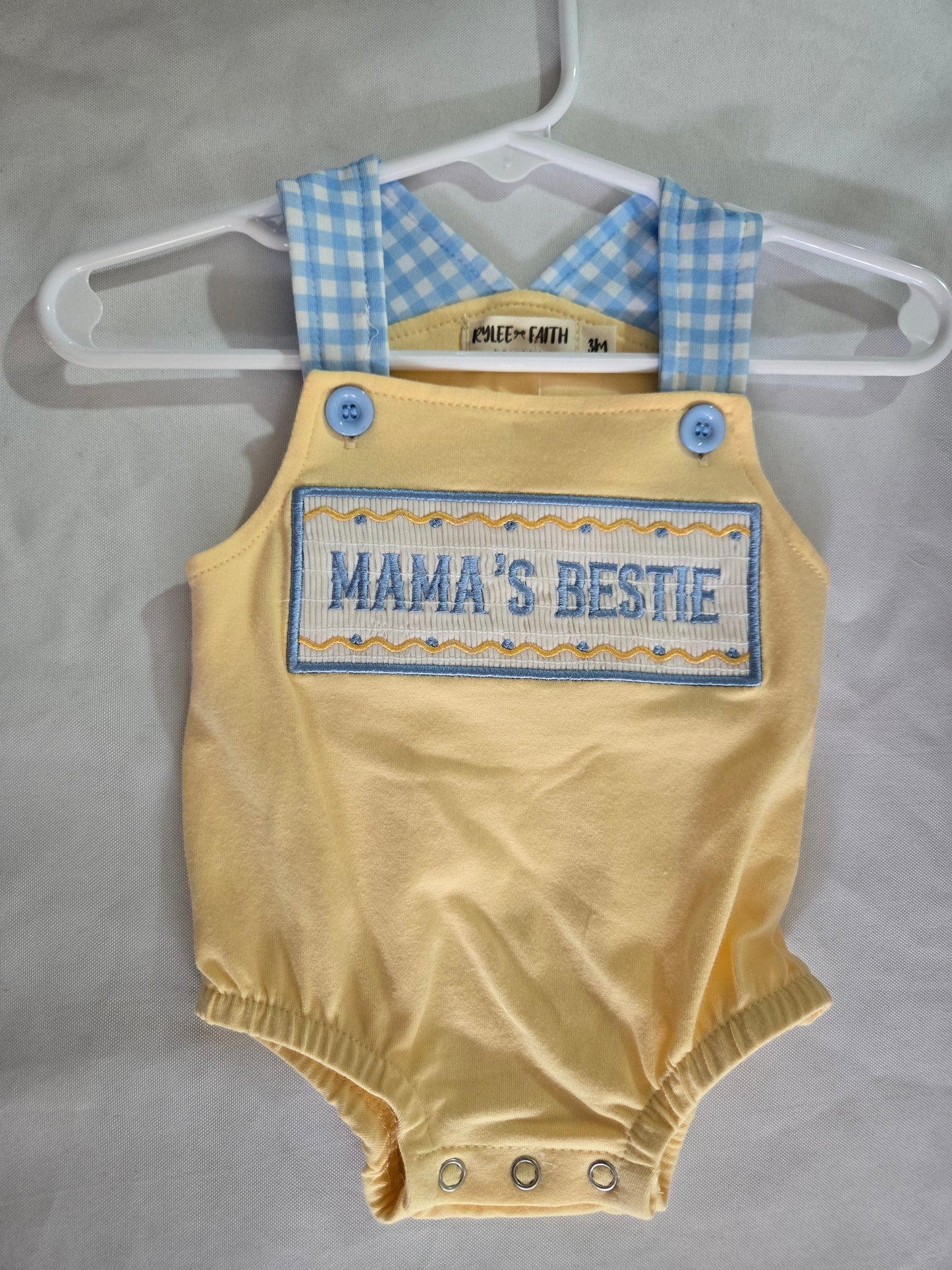 Mama's Bestie Boy Yellow Bubble Rylee Faith