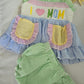 I Love Mom Color Block Seersucker Bloomer Set Rylee Faith