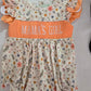 Coral Floral Mama's Girl Hand Smocked Girls Bubble - Premium Collection Ambabie