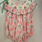 Girls Watermelon Embroidered Smocked Baby Romper Rylee Faith