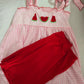 Pink Watermelon Embroidery Shorts Set Honeydew